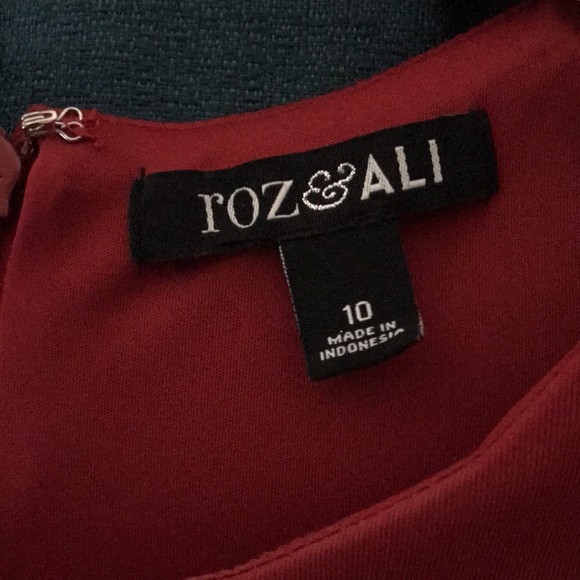 NWT Red bodycon knee length sheath w/cutout details at shoulder. - Picture 4 of 6